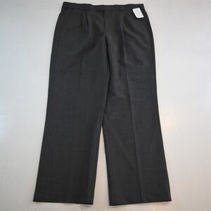 NEW Mens 38x32 Gray Wool Pleated Expander Waist Dress Mens Pants